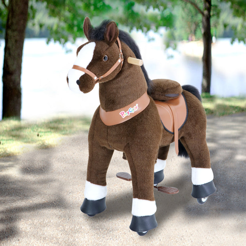 Ride On Dark Brown Horse Toy From PonyCycle - Ages 3-5