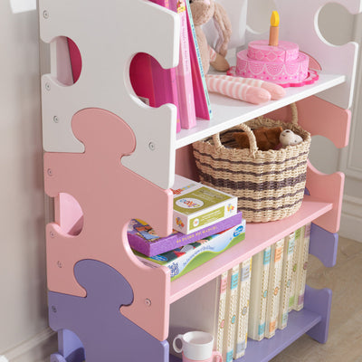 KidKraft Puzzle Bookshelf- Pastel