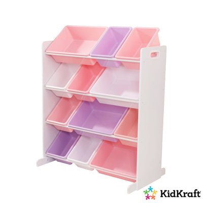 KidKraft Sort It & Store it Bin Unit - Pastel & White
