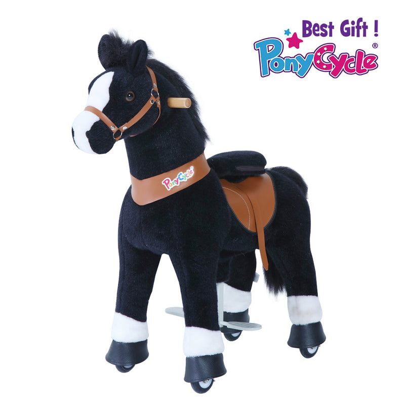 Ride On Black Horse Toy From PonyCycle - Ages 4-9