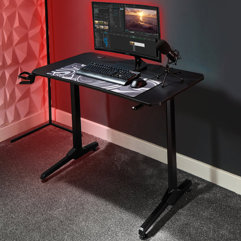 X Rocker Panther Gaming Desk With Mousepad