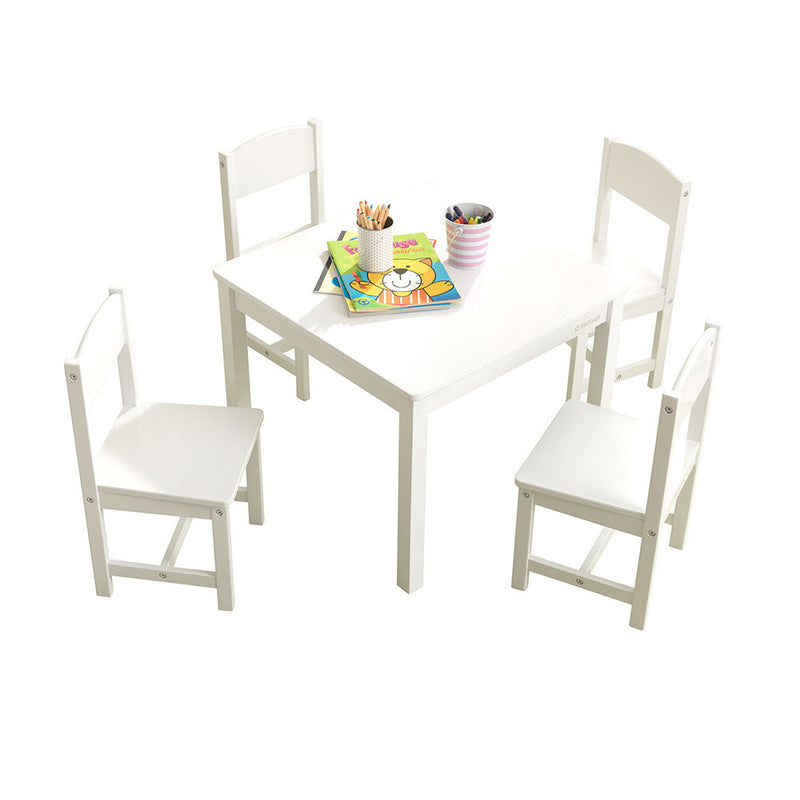 KidKraft Farmhouse Table & 4 Chairs Set - White