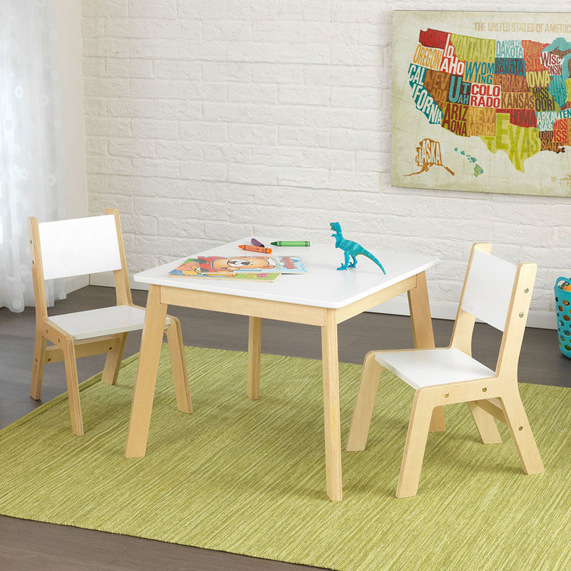 KidKraft Modern Table & 2 Chair Set - White