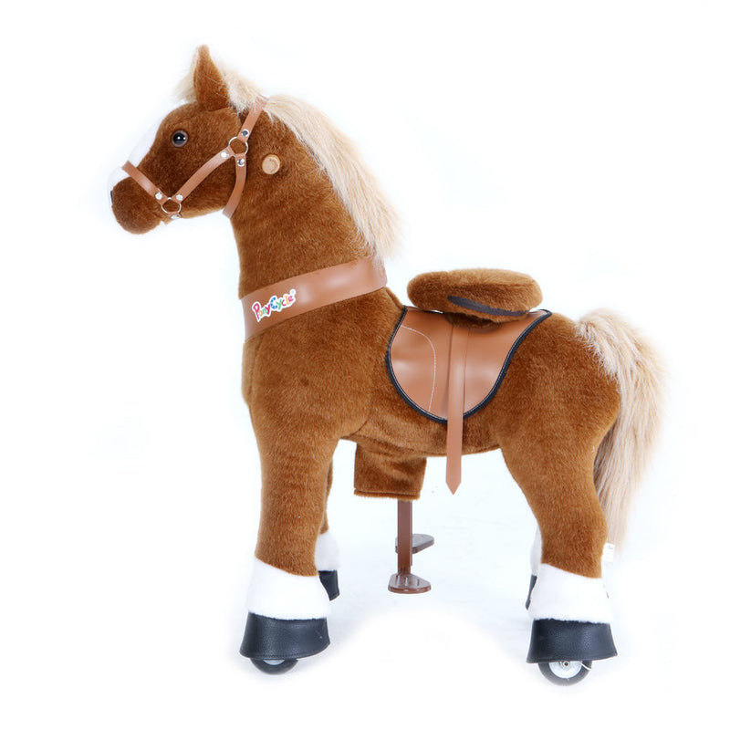 Ride On Light Brown Horse Toy From PonyCycle - Ages 4-9