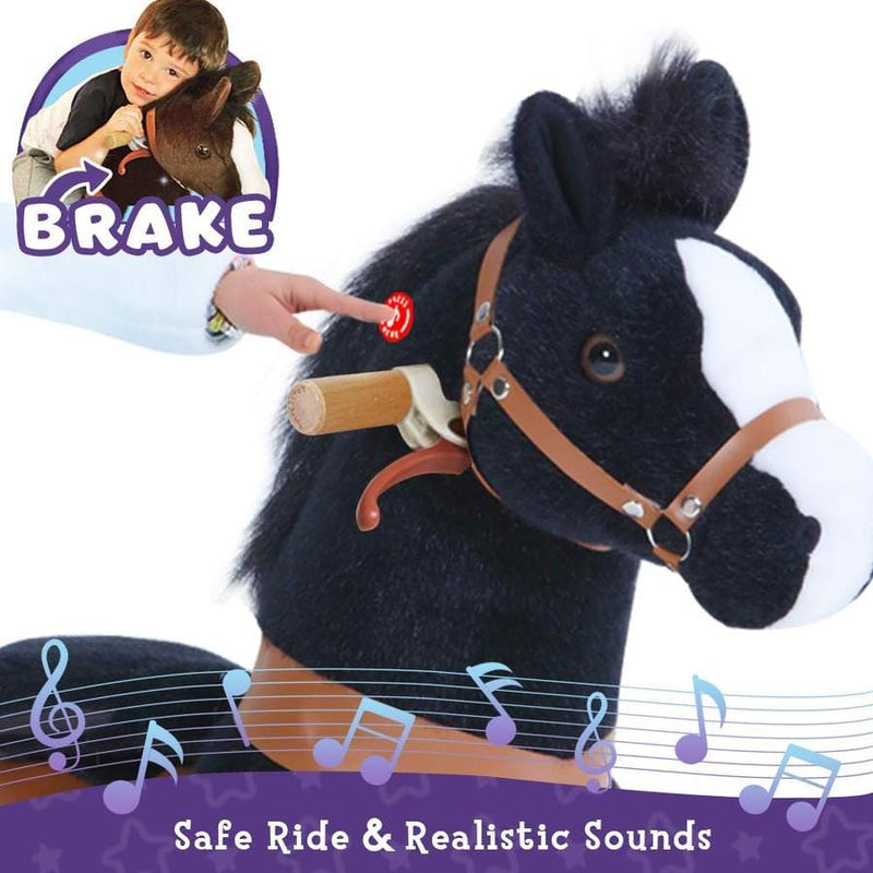 Ride On Black Horse Toy From PonyCycle - Ages 4-9