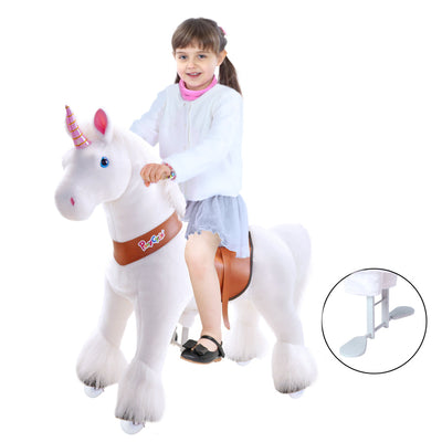Ride On White Unicorn Toy From PonyCycle - Ages 4-9