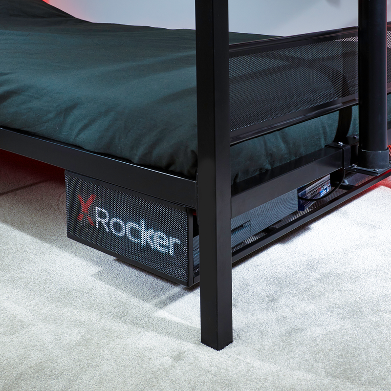 X Rocker Basecamp Single TV Gaming Bed - Black