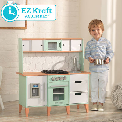 KidKraft Mid-Century Modern Play Kitchen with EZ Kraft Assembly™