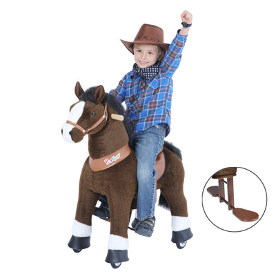 Ride On Dark Brown Horse Toy From PonyCycle - Ages 4-9