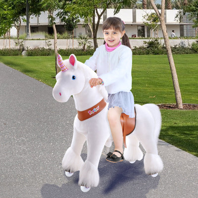 Ride On White Unicorn Toy From PonyCycle - Ages 4-9