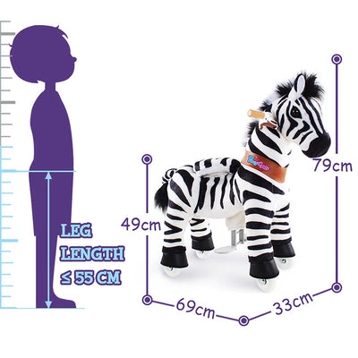Ride On Zebra Toy From PonyCycle - Ages 3-5