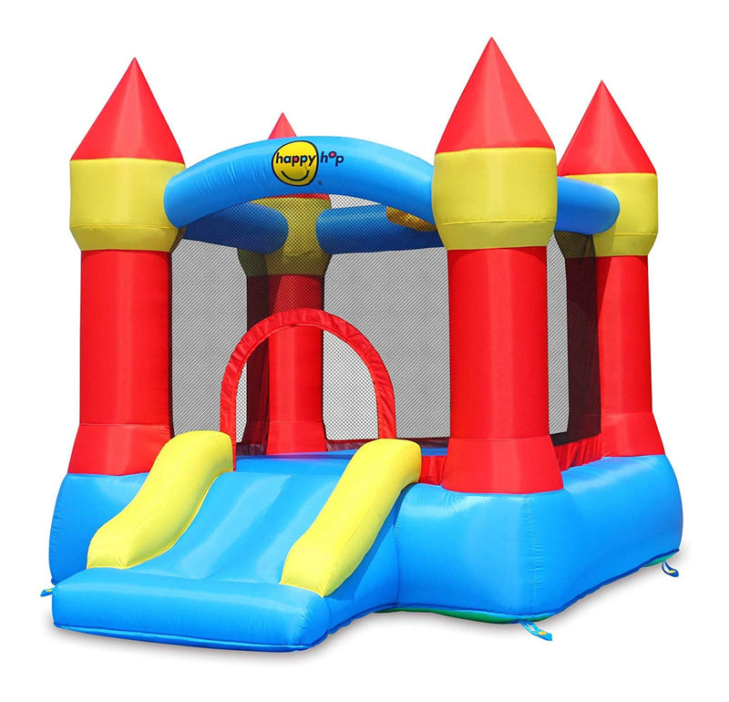Kids Bouncy Castle with Slide and Hoop From Happy Hop