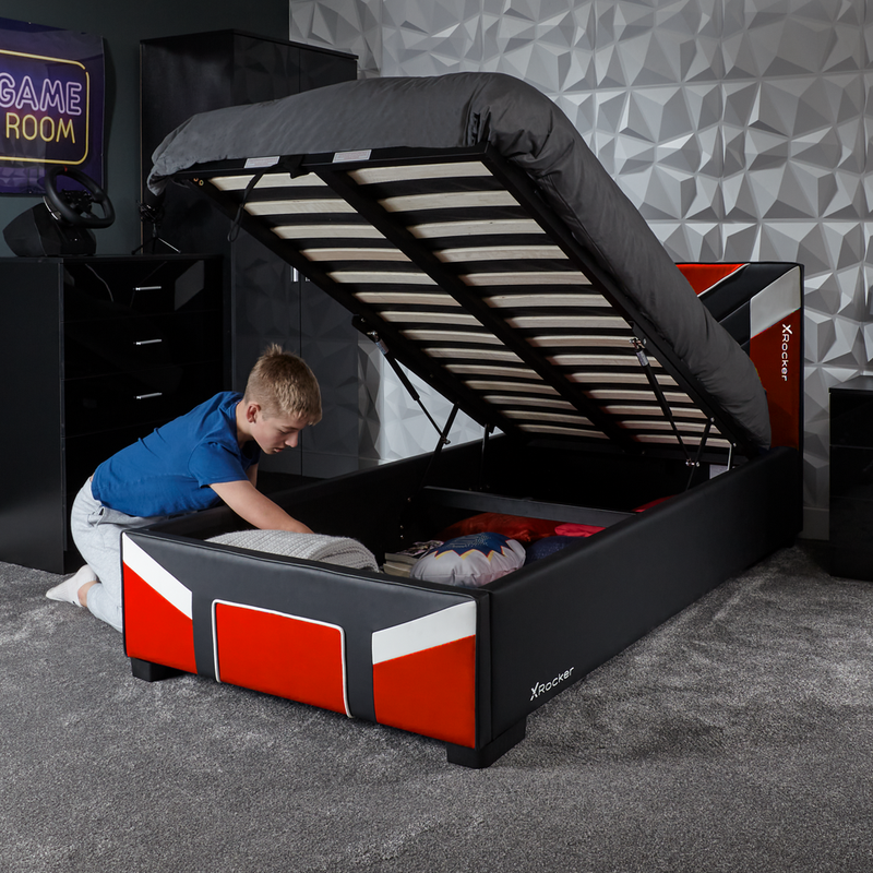 X Rocker Cerberus Ottoman Gaming Bed - Red (2 Sizes)