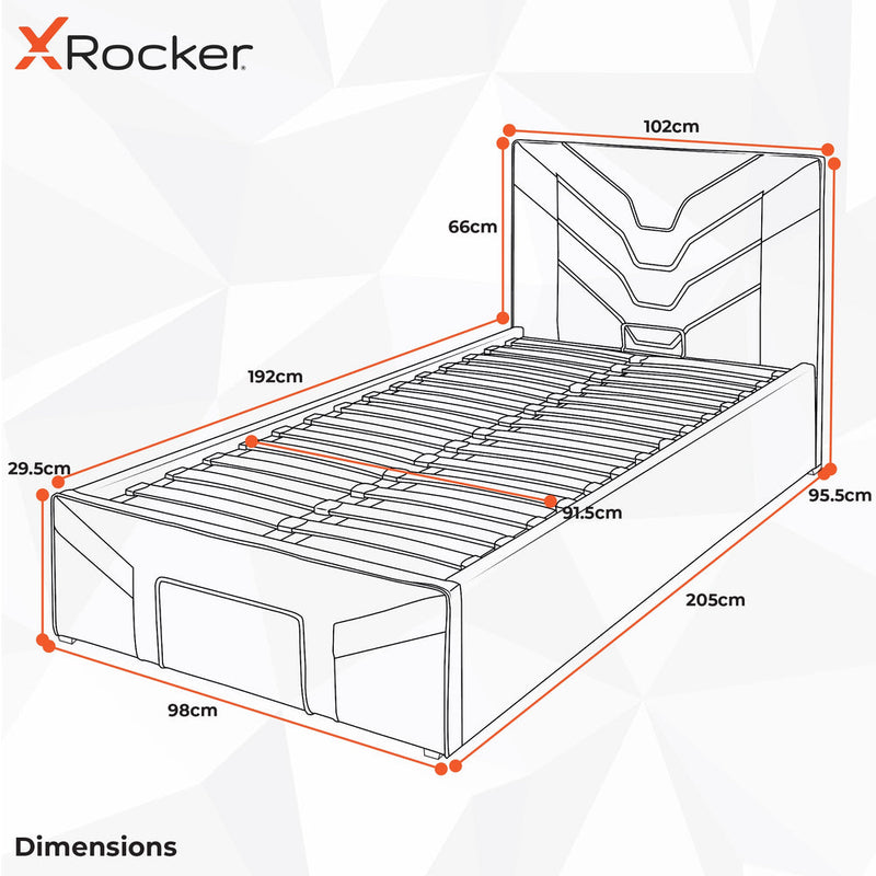 X Rocker Cerberus Single Gaming Bed In A Box - Bubblegum Pink Edition