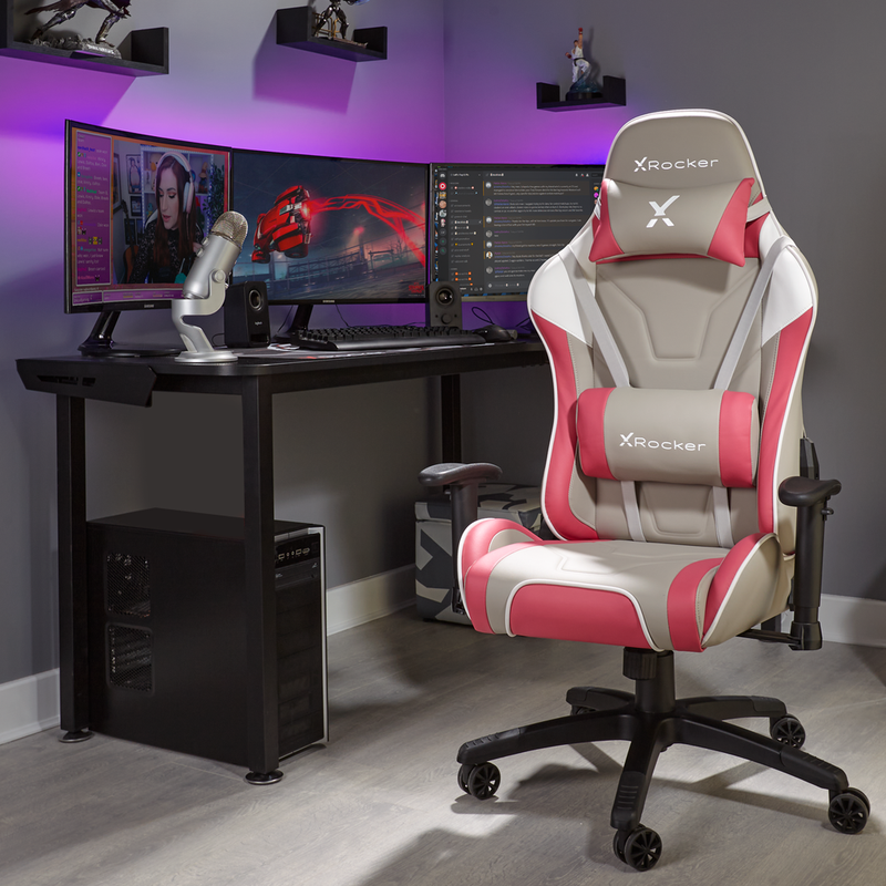 X Rocker Agility Esports Office PC Chair - Cherry Edition