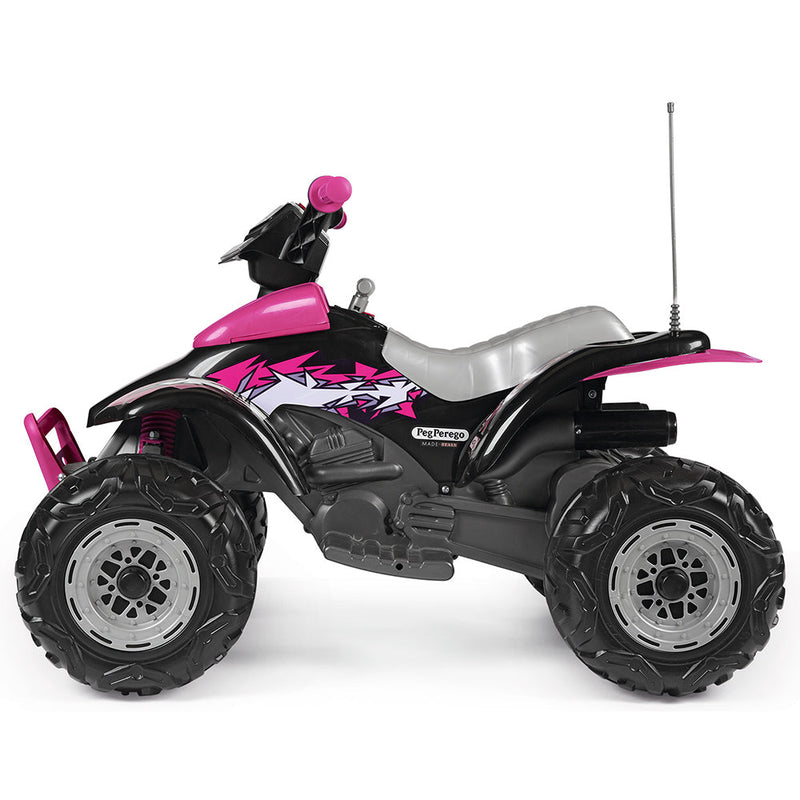 Peg Perego Corral T-Rex 330w 12V Kids Electric Ride On Quad - Pink