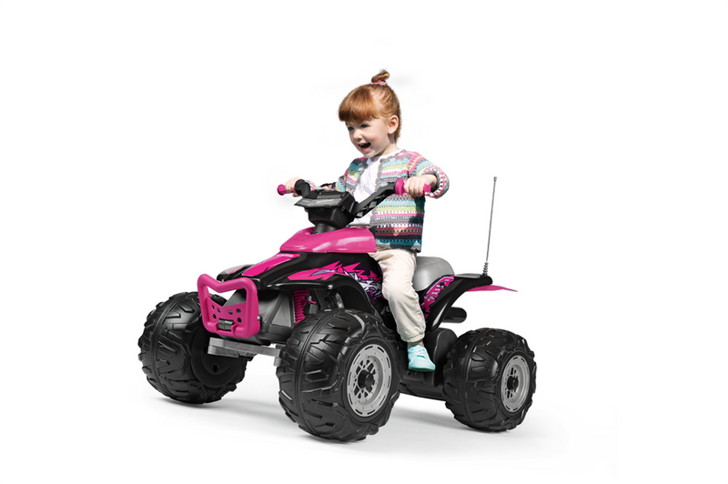Peg Perego Corral T-Rex 330w 12V Kids Electric Ride On Quad - Pink