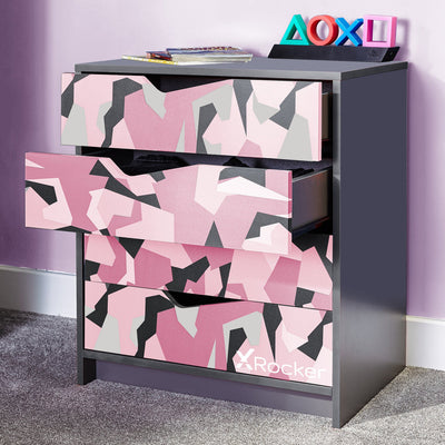 X Rocker Hideout 3 Piece Bedroom Furniture Set - Pink
