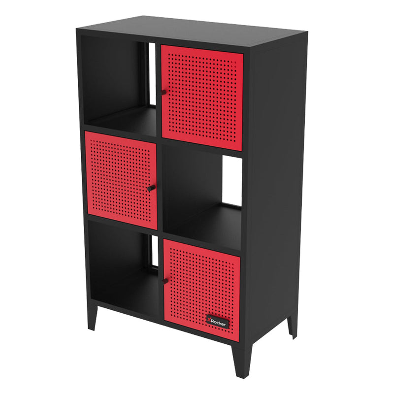 X Rocker Mesh-Tek Tall 6 Cube Storage Cabinet