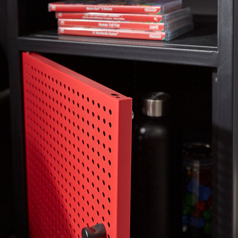 X Rocker Mesh-Tek Bedside Table Storage Cabinet