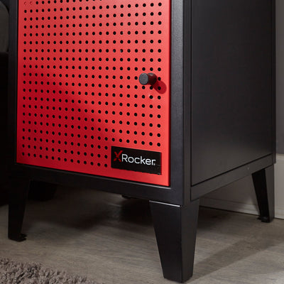 X Rocker Mesh-Tek Bedside Table Storage Cabinet
