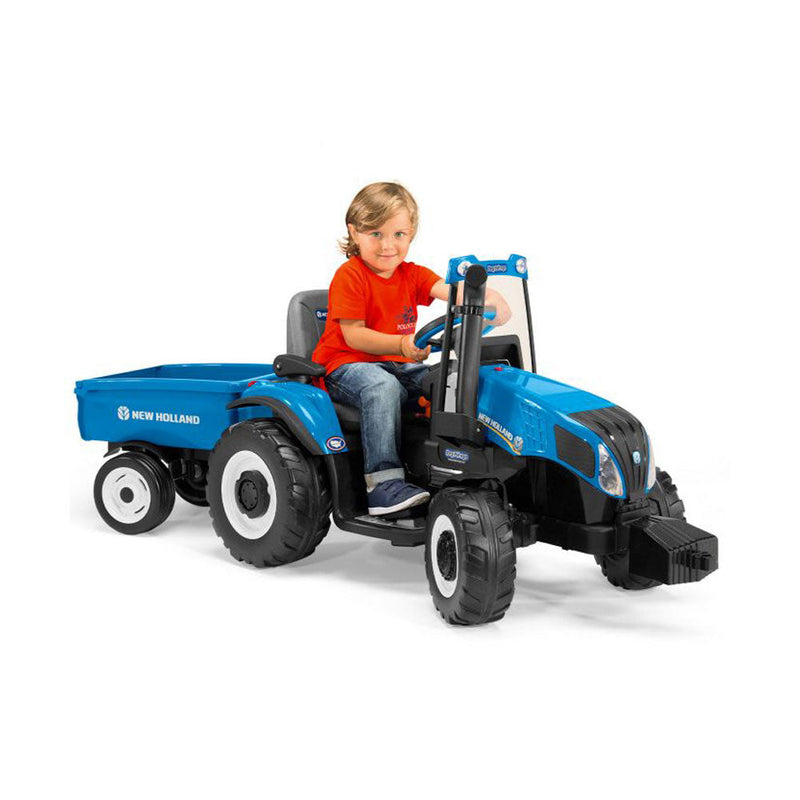 Peg Perego New Holland T8 With Trailer 12V Kids Electric Tractor