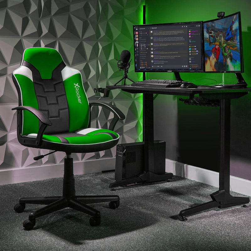X Rocker Saturn Mid-Back Office Chair - Green
