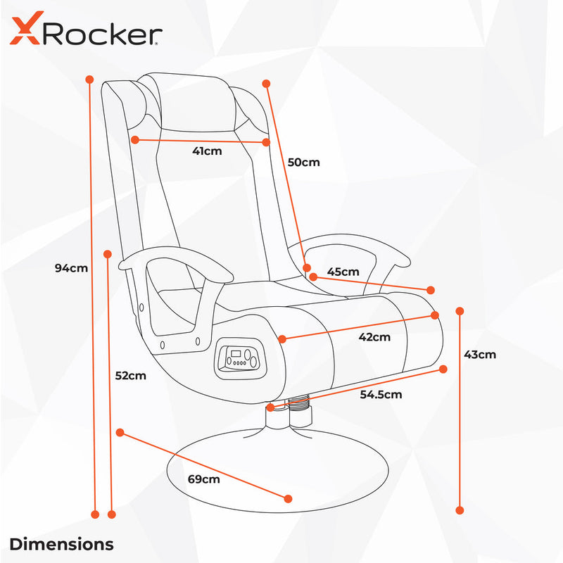 X Rocker Veleno 2.1 Audio Pedestal Gaming Chair For Juniors